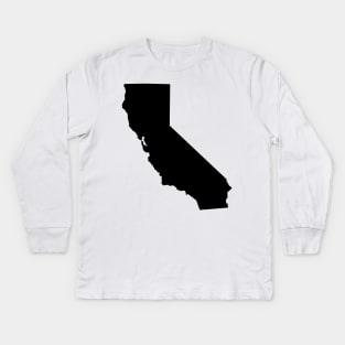 California map in black Kids Long Sleeve T-Shirt